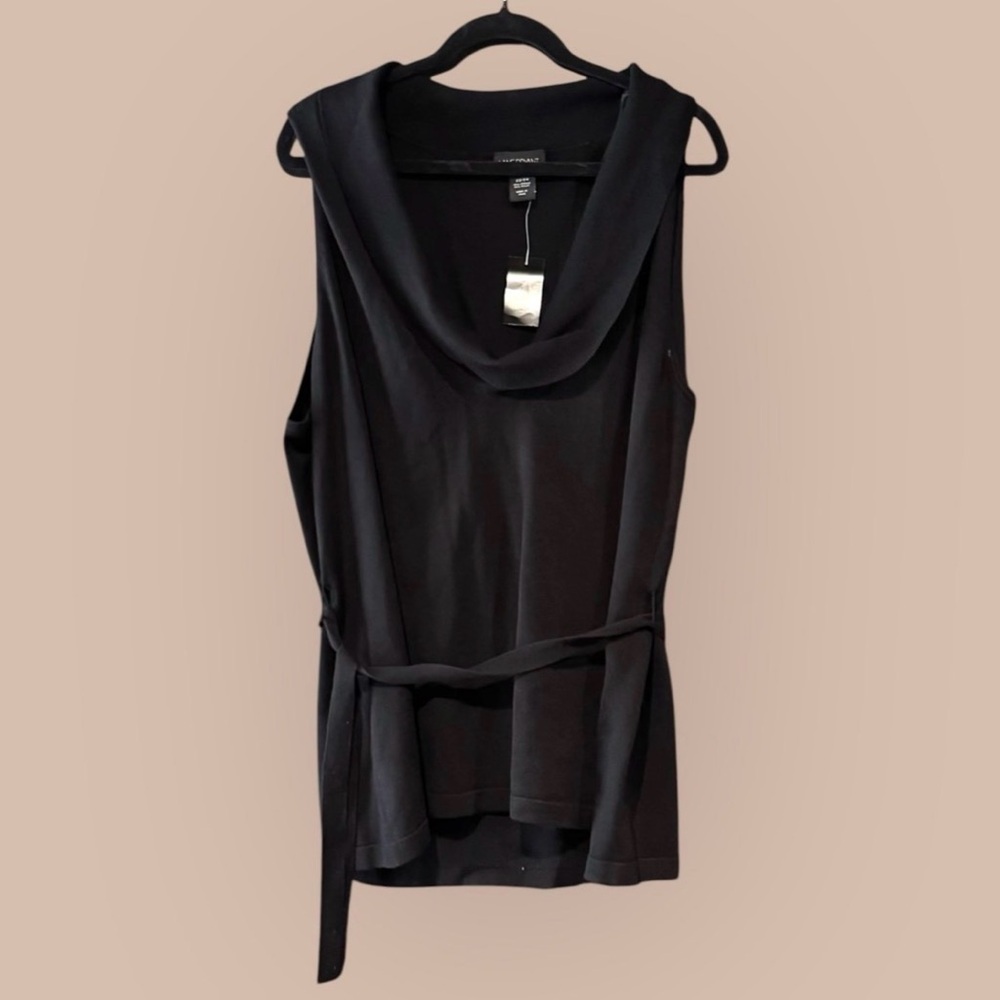Lane Bryant Cowl Neck Sleeveless Sweater Size 22/24 Black New